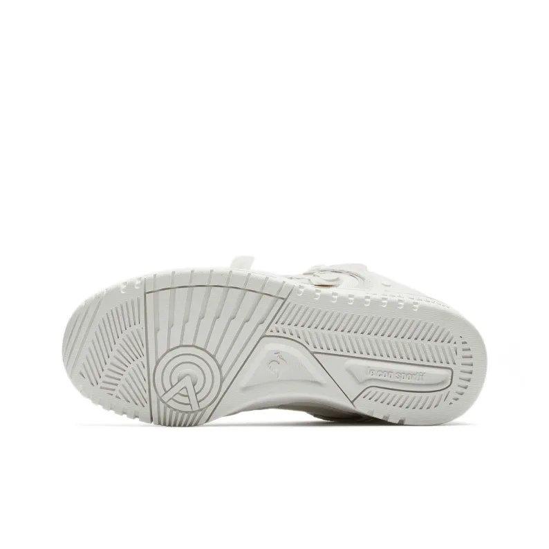 Le Coq Sportif Anti Slip Wear Resistant Low Top Skateboard Shoes Women's Gray White-4