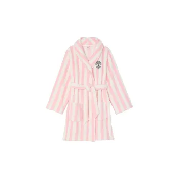 Victoria's Secret THE MIX Pajama Robe Bathrobe Women's Pink Stripes