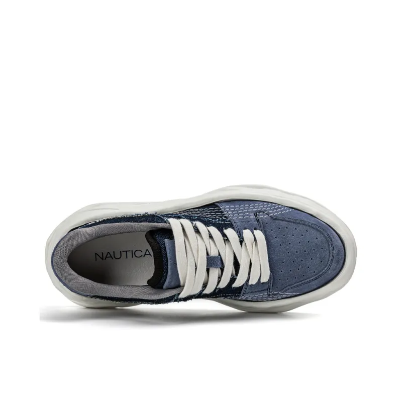 NAUTICA Abrasion Resistant Slip Resistant Low Top Skateboard Shoes Men's Blue-3