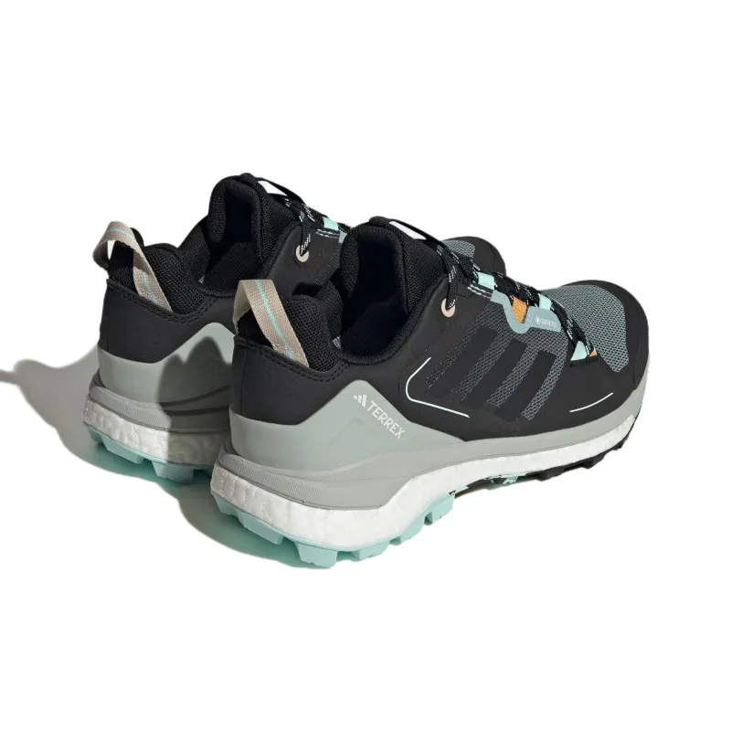 Adidas Terrex Skychaser 2 Anti-Slip Wear-Resistant Low-Top Trekking Shoes Women's Black Green Yellow-3