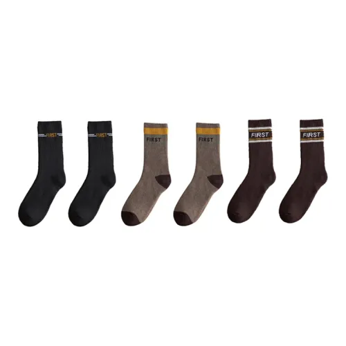 Cotton Gene Mid Calf Socks Men's Combo Set