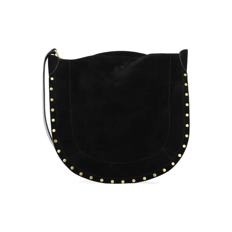 ISABEL MARANT Oskan Moon Logo Debossed Shoulder Bag-2