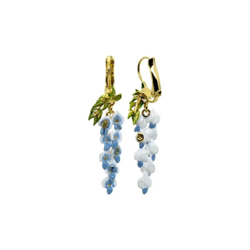 LES NEREIDES Gold Plated Earrings Women's Blue-1