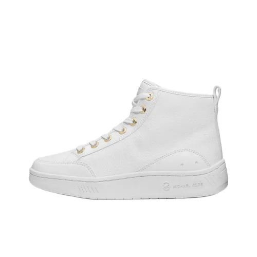 MICHAEL KORS High Top Skateboard Shoes Women's White