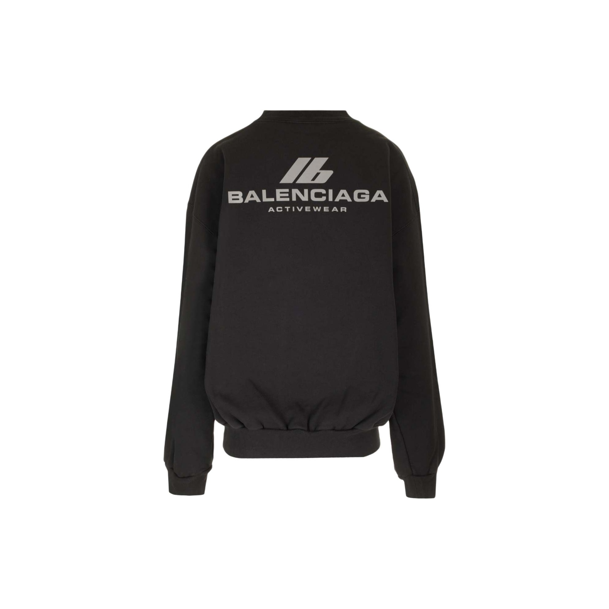 Balenciaga Logo Printed Crewneck Activewear Sweatshirt - POIZON