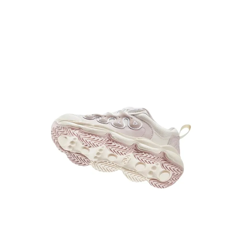 FILA KIDS BOA Anti Slip Wear Resistant Low Top Children's Basketball Shoes Pink White Children Aged 3 7 Years Old-6