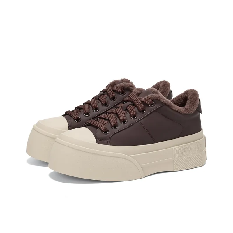 GG CC Skateboard Shoes Women's Low Top Black/Dark Coffee-7