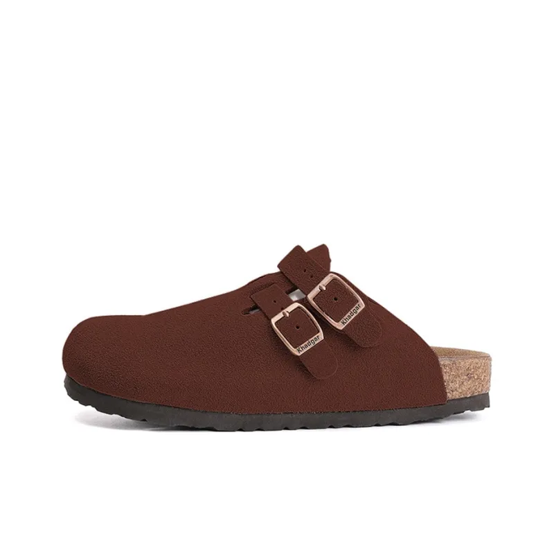 Khadgar Mules Slip on Shoes With Partial Coverage, Reversible, Birkenstock, Cork Soft Sole Closed Toe Slippers Unisex-43