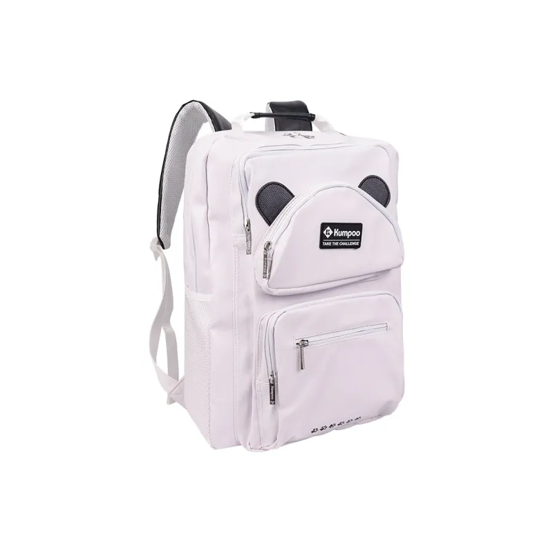 KUMPOO Badminton Racket Bags 2 Pcs Minimalist Style Backpack White Black Unisex Independent Shoe Compartment And Basket-0