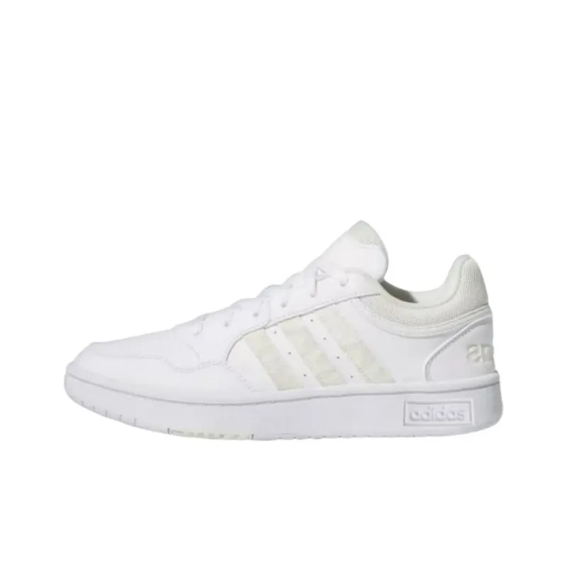 Adidas HOOPS 3.0 Anti-Slip Wear-Resistant Low-Top Skateboard Shoes Women's White-0