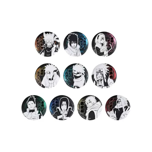Animate x SHONEN JUMP SHOP Naruto Characters Relief Style Badges