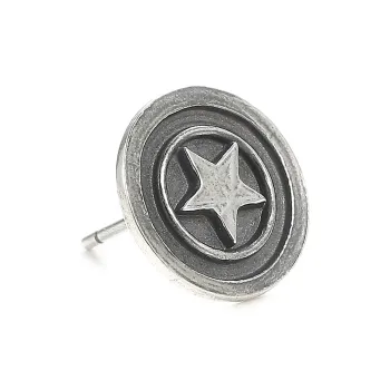Yamagata S925 Silver Stud Earrings Men's
