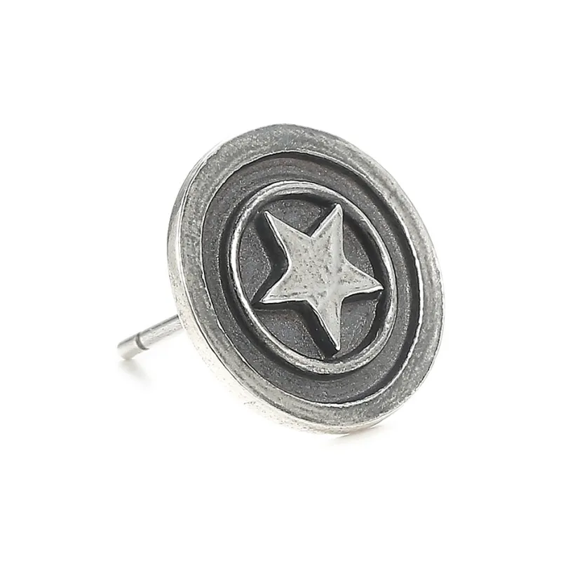 Yamagata S925 Silver Stud Earrings Men's-0
