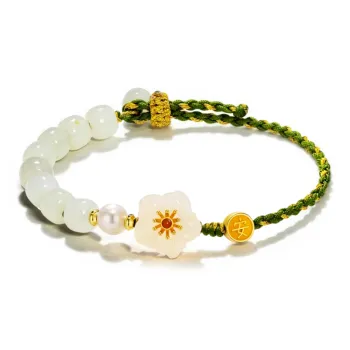 Double Happiness Gift Hetian Jade Bracelets White Jade Women's