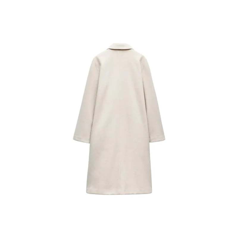 ZARA Coats Women's Light Sand-1