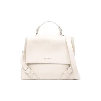 ORCIANI Calfskin Shoulder Bag Crossbody Bag Handbag Small Size Women's Ivory White