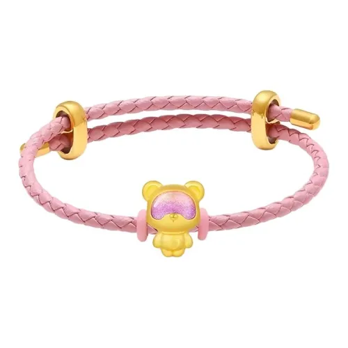 Yuanyanghuangjin Heart Candy Bear Luxe Minimalist Style Cute And Lively Solid Gold Fixed Price Bracelets Women's