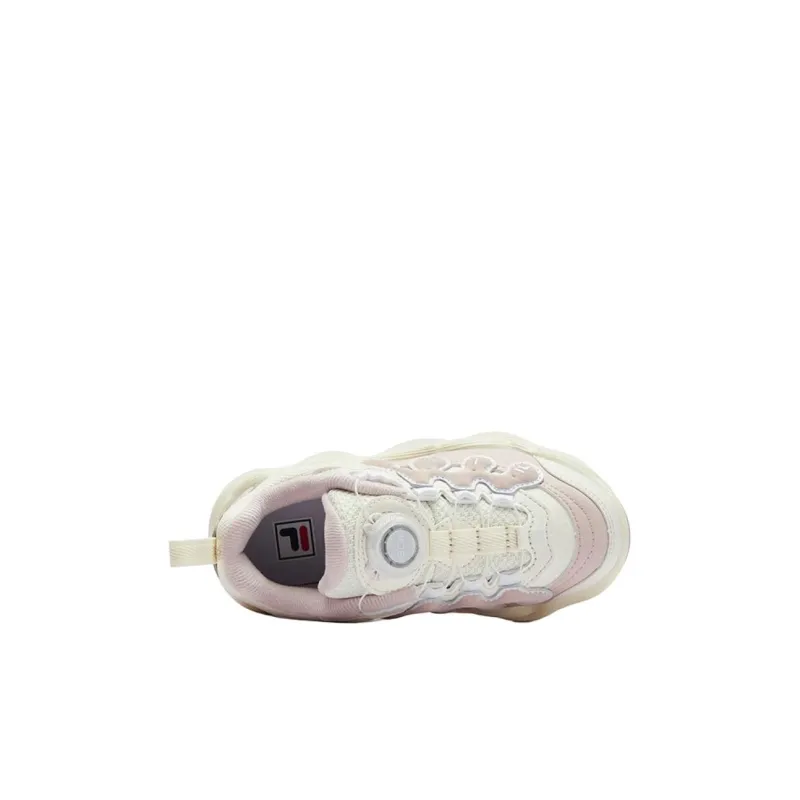 FILA KIDS BOA Anti Slip Wear Resistant Low Top Children's Basketball Shoes Pink White Children Aged 3 7 Years Old-4
