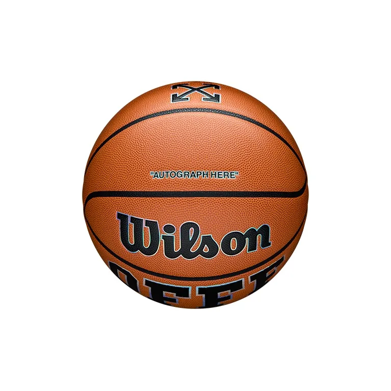 Wilson x OFF WHITE PU Basketball Brown Size 7 Ball Competition Unisex-3