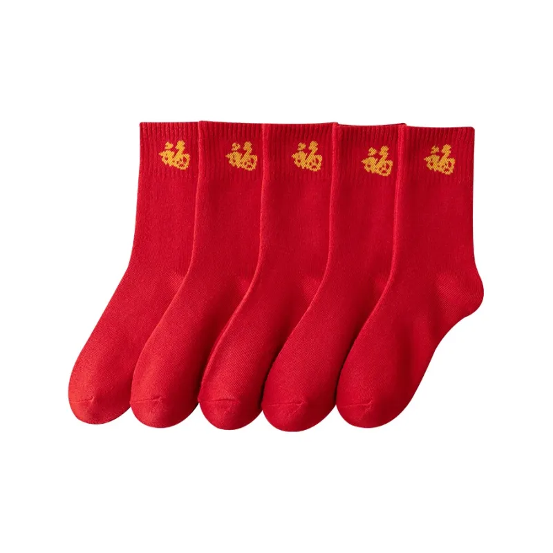 Cotton Gene Mid Calf Socks Unisex Combo Set-5
