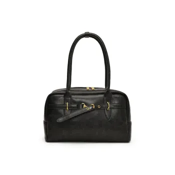 JIANMU PU Boston Bag, Shoulder Bag Regular Women's Black/Coffee/Brown