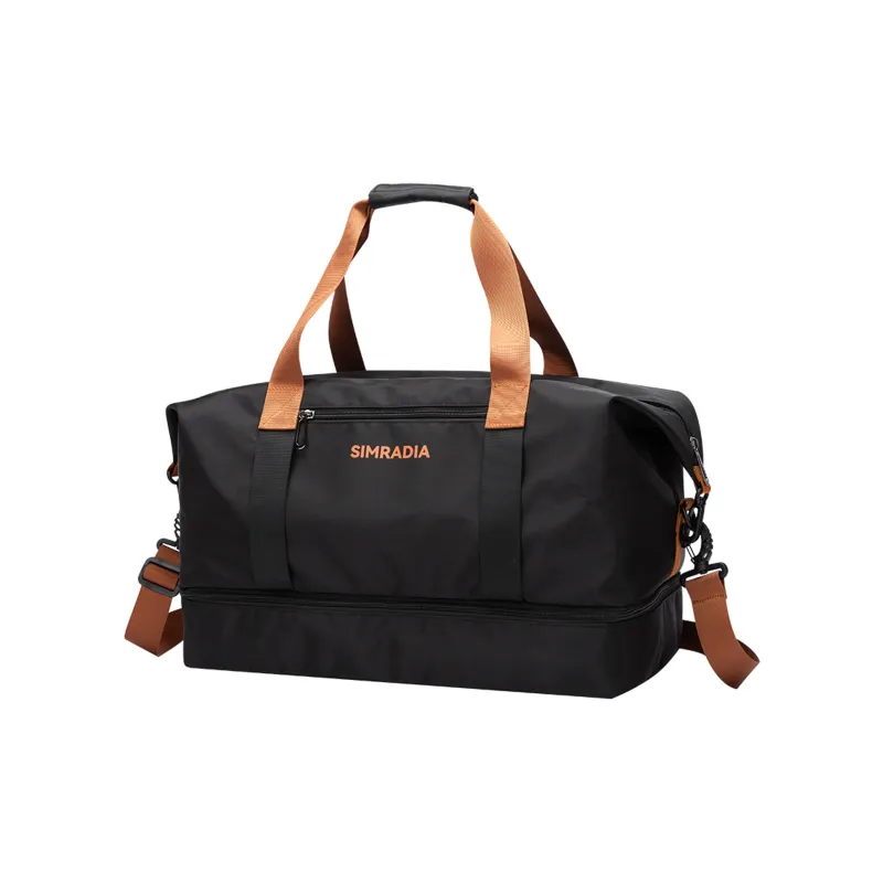 MOYYI Oxford Travel Bag Large Size Unisex Black/Khaki-0