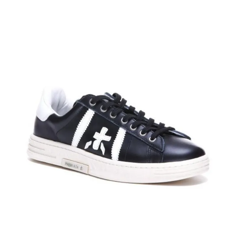 PREMIATA Russel Slip Resistant Cushioning Low Top Skateboard Shoes Men's Black-2