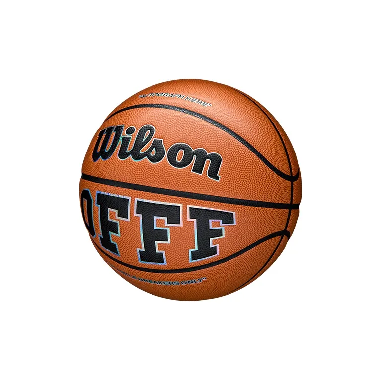 Wilson x OFF WHITE PU Basketball Brown Size 7 Ball Competition Unisex-1