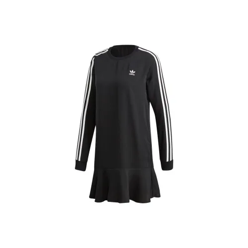 Adidas Originals Long Sleeved Dresses Women's Black