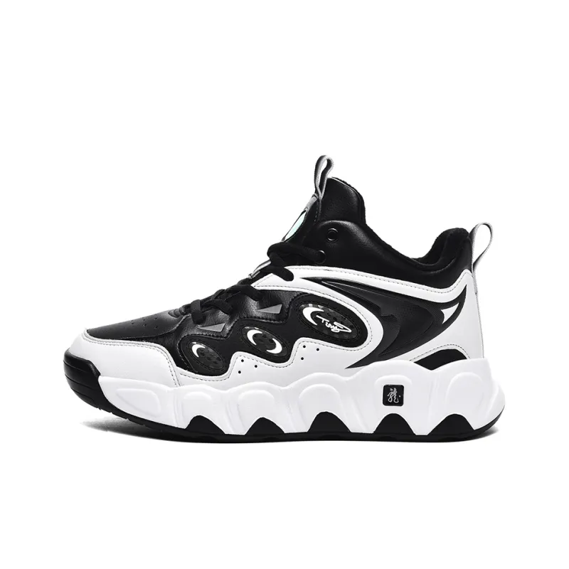 Black tailed Deer Thermal Cushioning Abrasion Resistant Slip Resistant High Top Basketball Shoes Men's-36