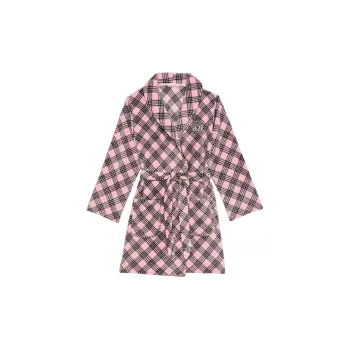 Victoria's Secret 24 Big Show Collection THE MIX Pajama Robe Women's Pink Plaid