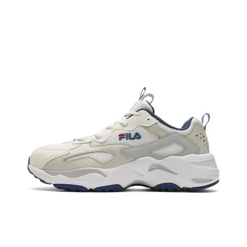 FILA Tracer Wear Resistant Low Top Running Shoes Men's FILA White