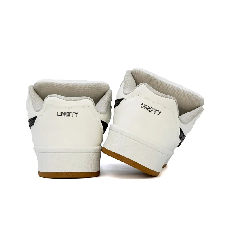 UNIITY White Puffy Shoes Water-Resistant Wear-Resistant Lightweight Low-Top Skateboard Shoes Women's Box Included-9