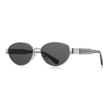 Prsr Plate And Metal Oval Sunglasses Unisex