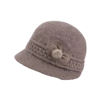 Top Melon Rabbit Fur Beanies Women's
