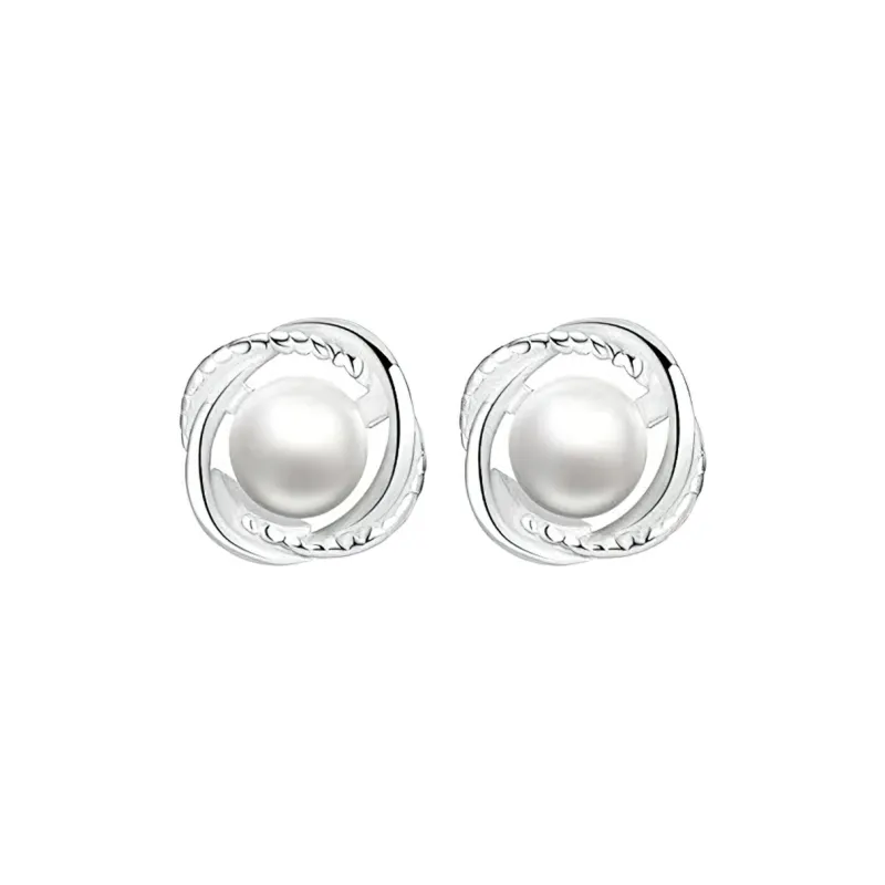 BLESSED BULLET S925 Sterling Silver Stud Stud Earrings Women's-0