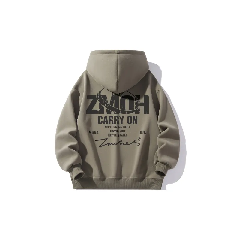 ZMOH Fleece Lined Hoodie Unisex Couple's-21