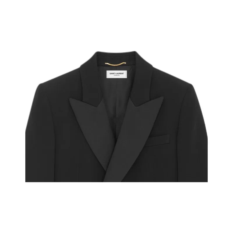 SAINT LAURENT Tuxedo Double Breasted Jacket-6