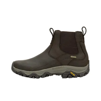 MERRELL Water-Resistant Slip-Resistant Short Outdoor Boots Men's Dark Brown