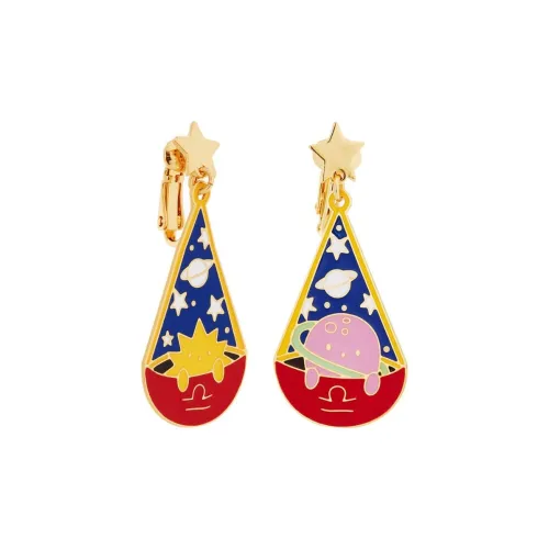 LES NEREIDES Brass Clip On Earrings Women's Multicolor