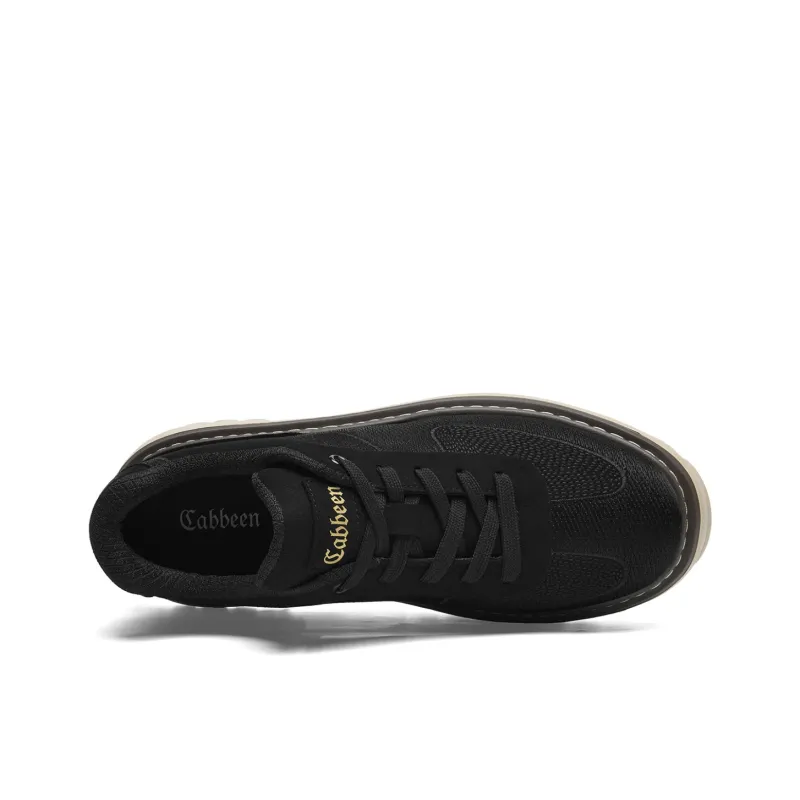 Cabbeen Casual Shoes Men Low Top Black/Sand-3