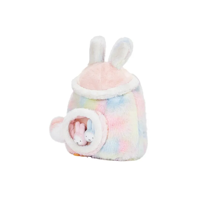 Miffy Faux Fur Backpack Small Size Women's Multicolor/Khaki-1