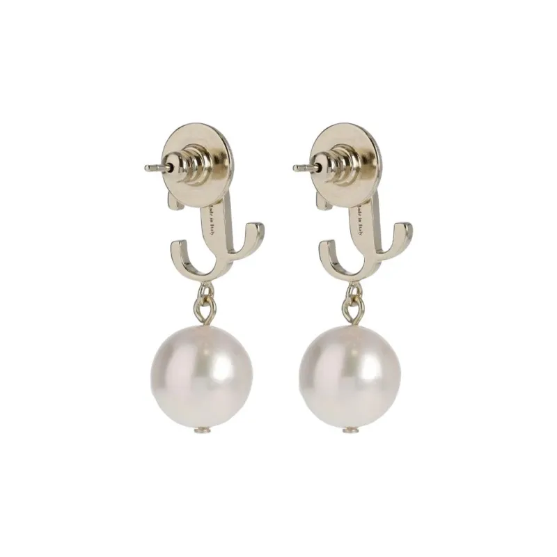 Jimmy Choo Logo-lettering Pearl Earrings-1