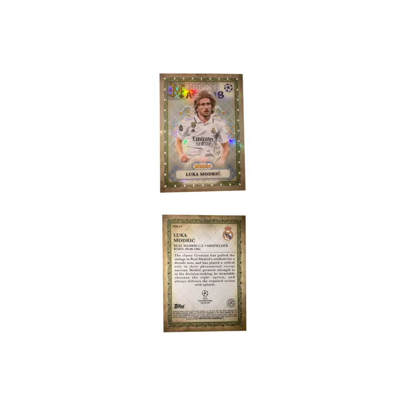 Topps Luka Modrić 2023 Merlin Real Madrid, Master Card, Silver Fold, Player Card, Card Product Access Sports Cards 1 Pc-2