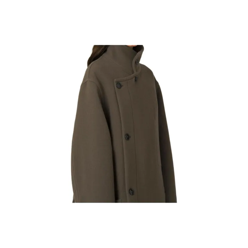 Lemaire Wrap Coat 'Dark Squirrel'-4