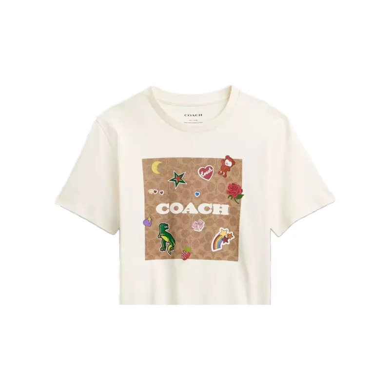 COACH SS24 T Shirt Women's Cream-5