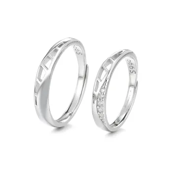 KLFOOK 999 Fine Silver Rings Unisex