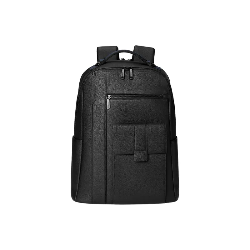 PIERRE CARDIN Top Grain Cow Leather Backpack Tubas Men's Black-1