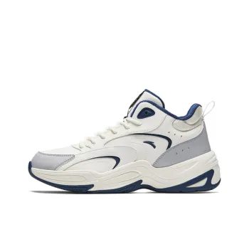 Anta Through Warm Slip Resistant Low Top Casual Shoes Men's White Gray Blue