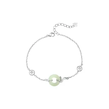 PARAS KORS Hetian Jade Bracelets Pale Greenish White Jade Women's